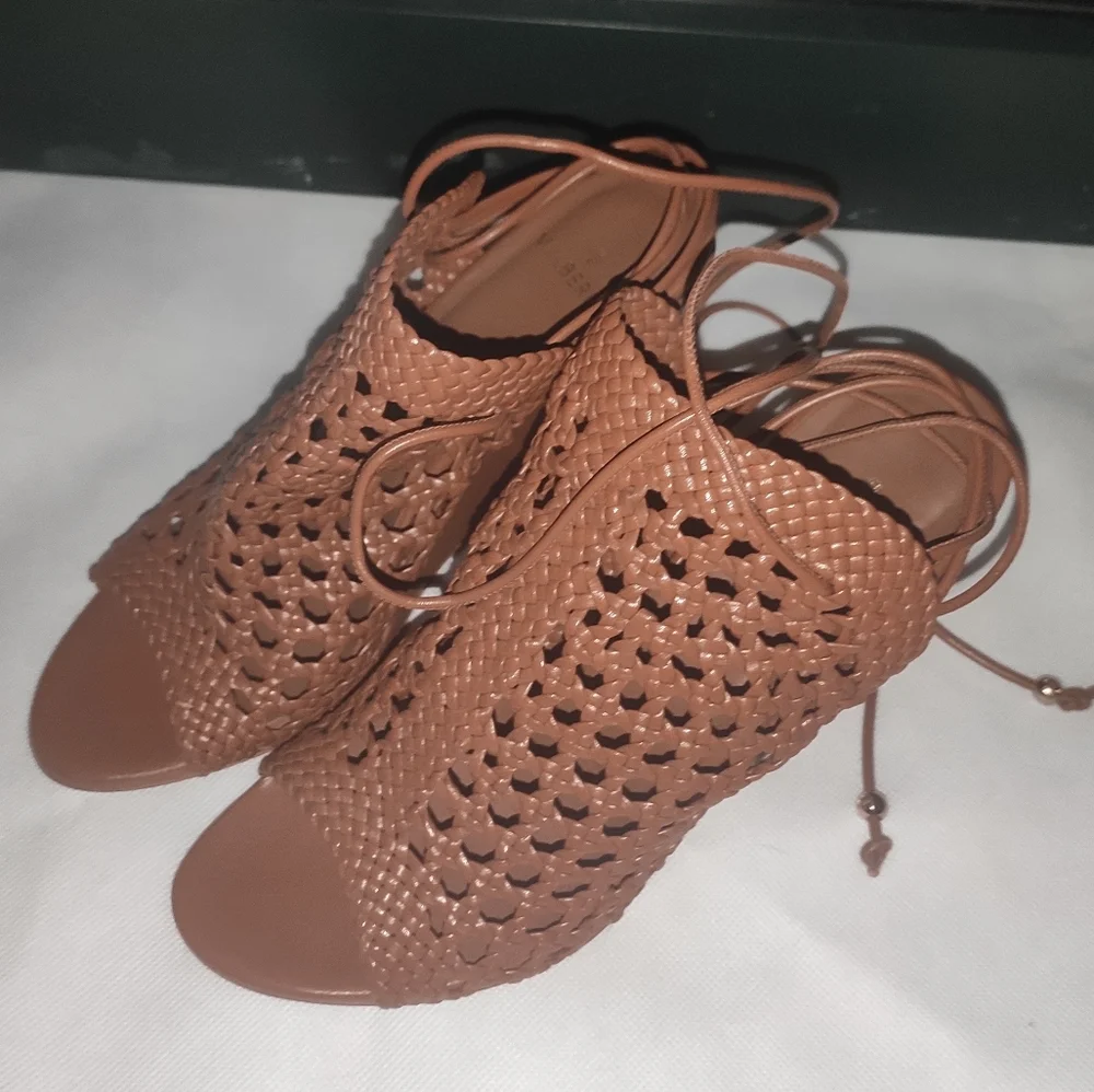 Mulberry Women's Woven Leather Wedge 38